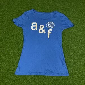 Vintage Y2K 2000s Abercrombie & Fitch Royal Blue T Shirt Sz M